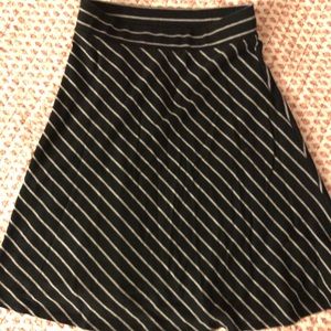Knee Length Striped Skirt